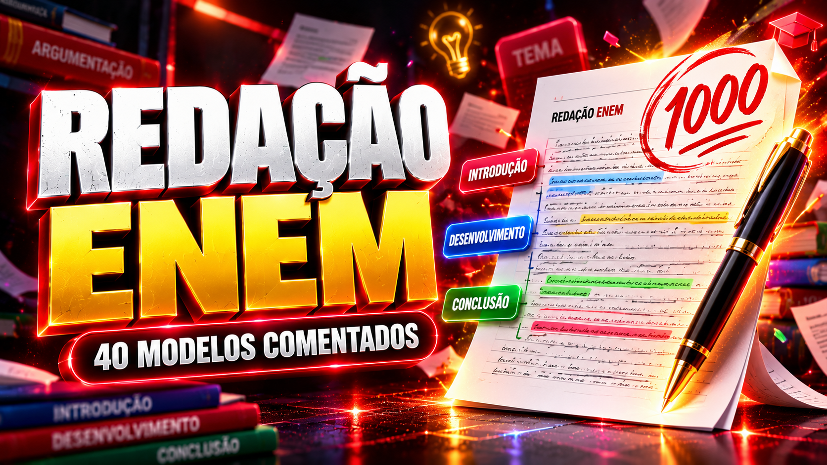 40 Modelos de Redação para o ENEM | Estrutura Nota Máxima