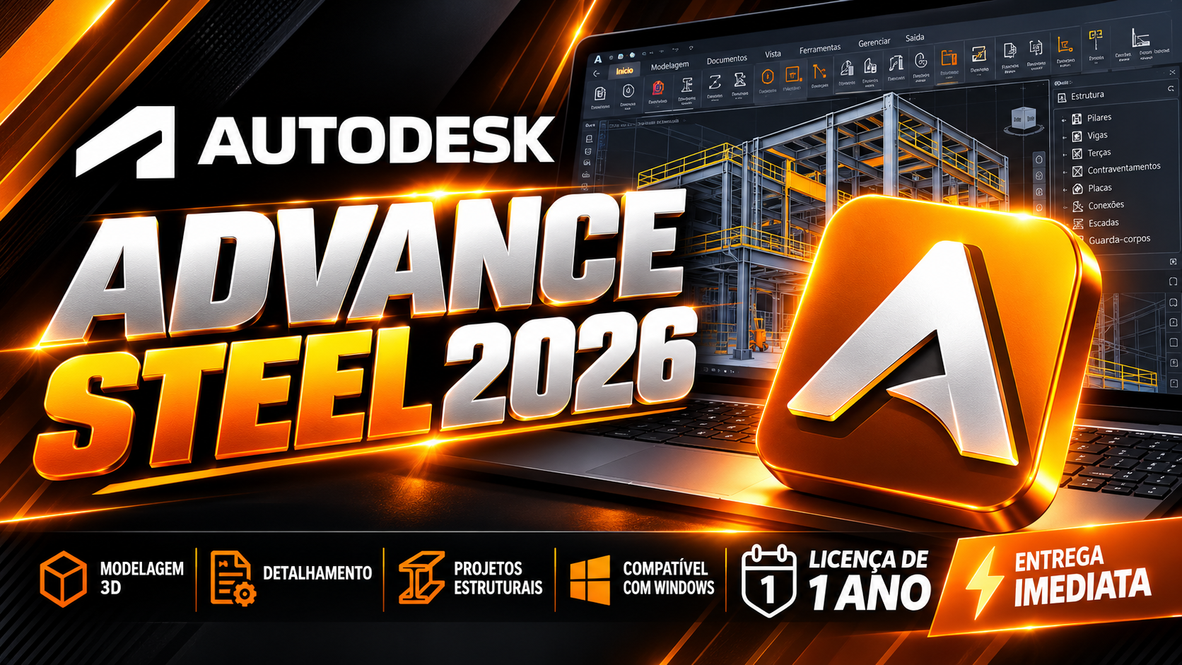 Autodesk Advanced Steel - Licença Digital por Assinatura