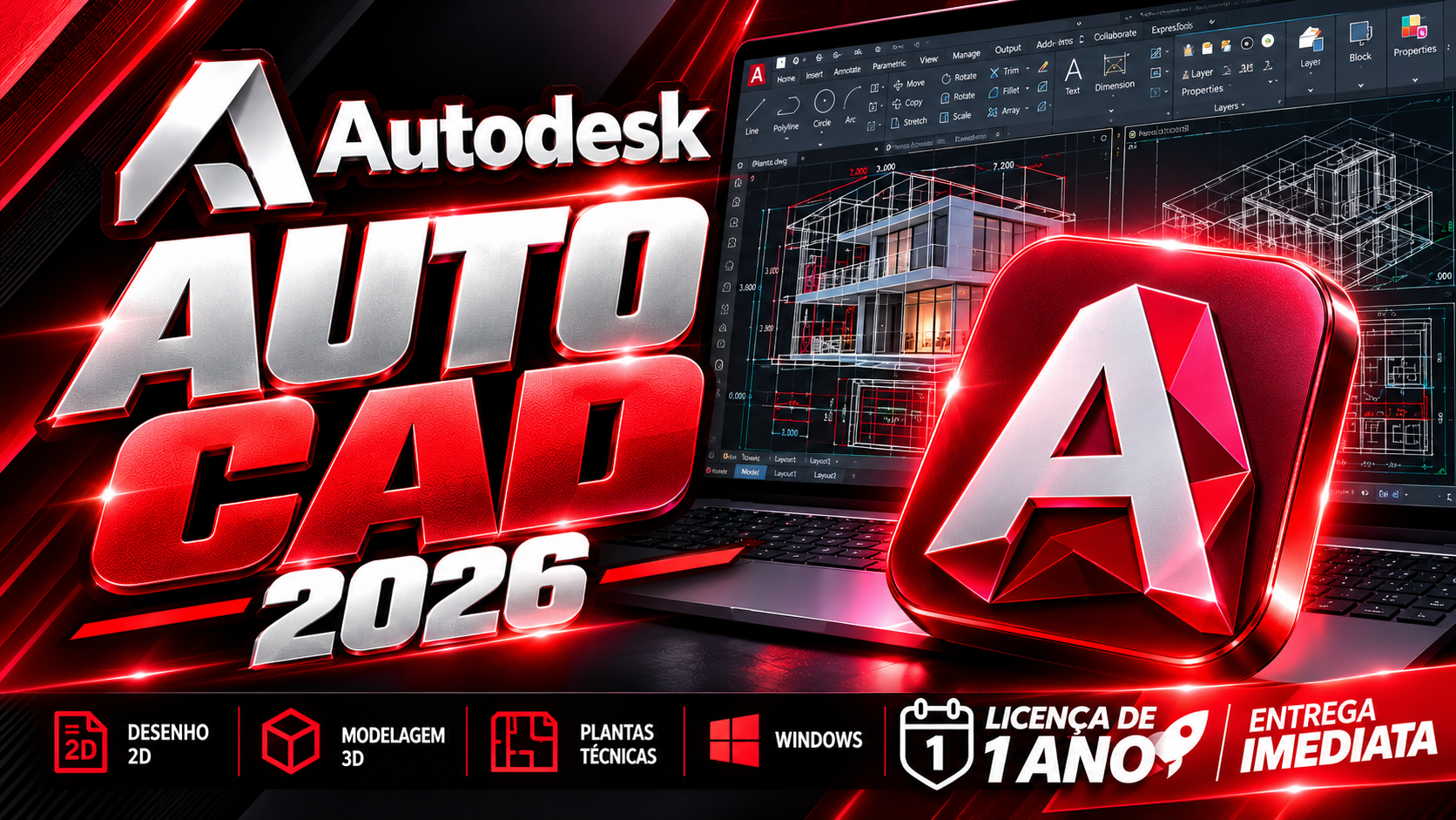 AutoCAD 1 Ano - Licença Digital por Assinatura
