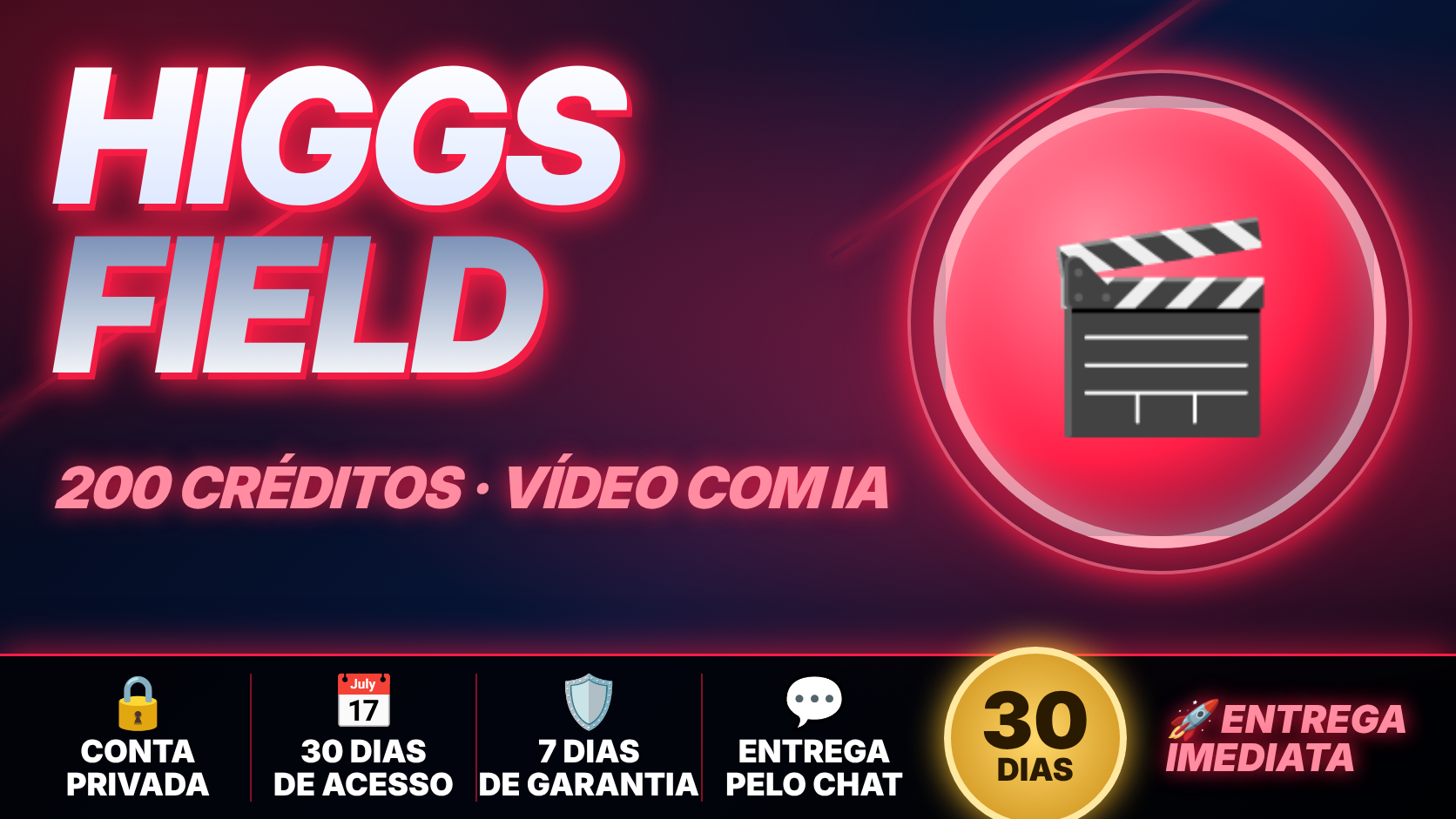 Higgsfield Starter 200 Créditos | 30 Dias | Conta Pronta para Uso
