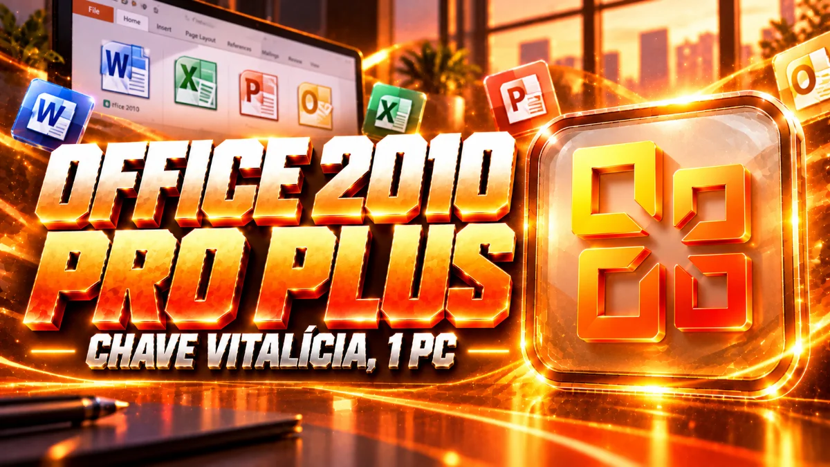 Office 2010 Pro Plus - Chave Vitalícia (1 PC)