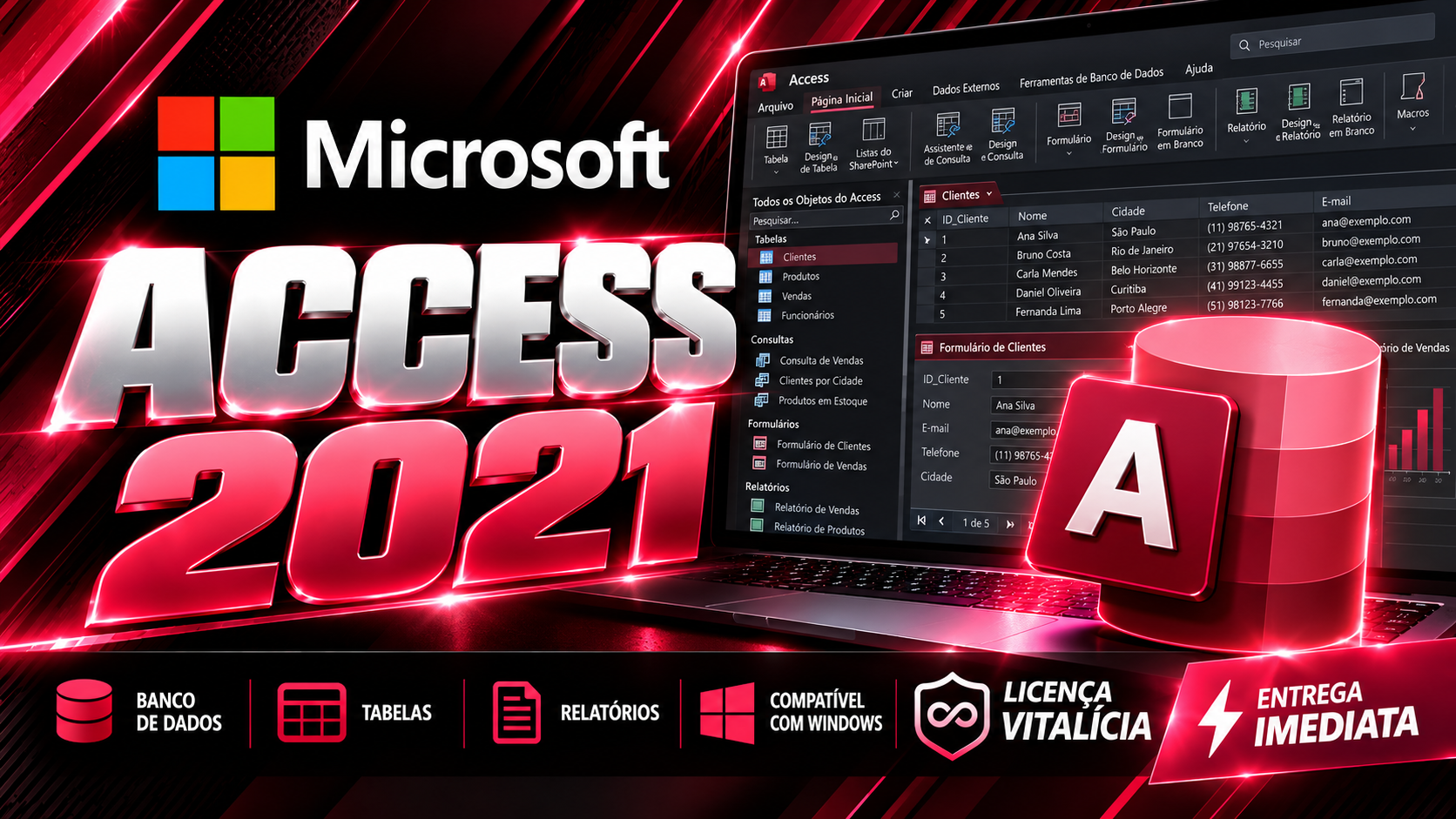 Access 2021 - Chave Vitalícia (1 PC)
