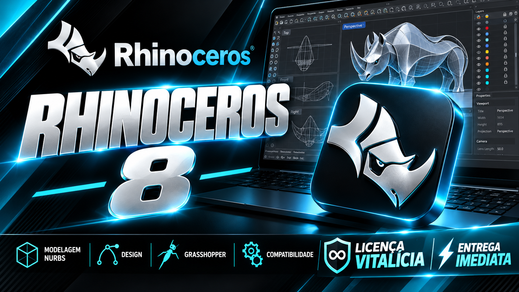 Rhinoceros 8 - Licença Digital Original