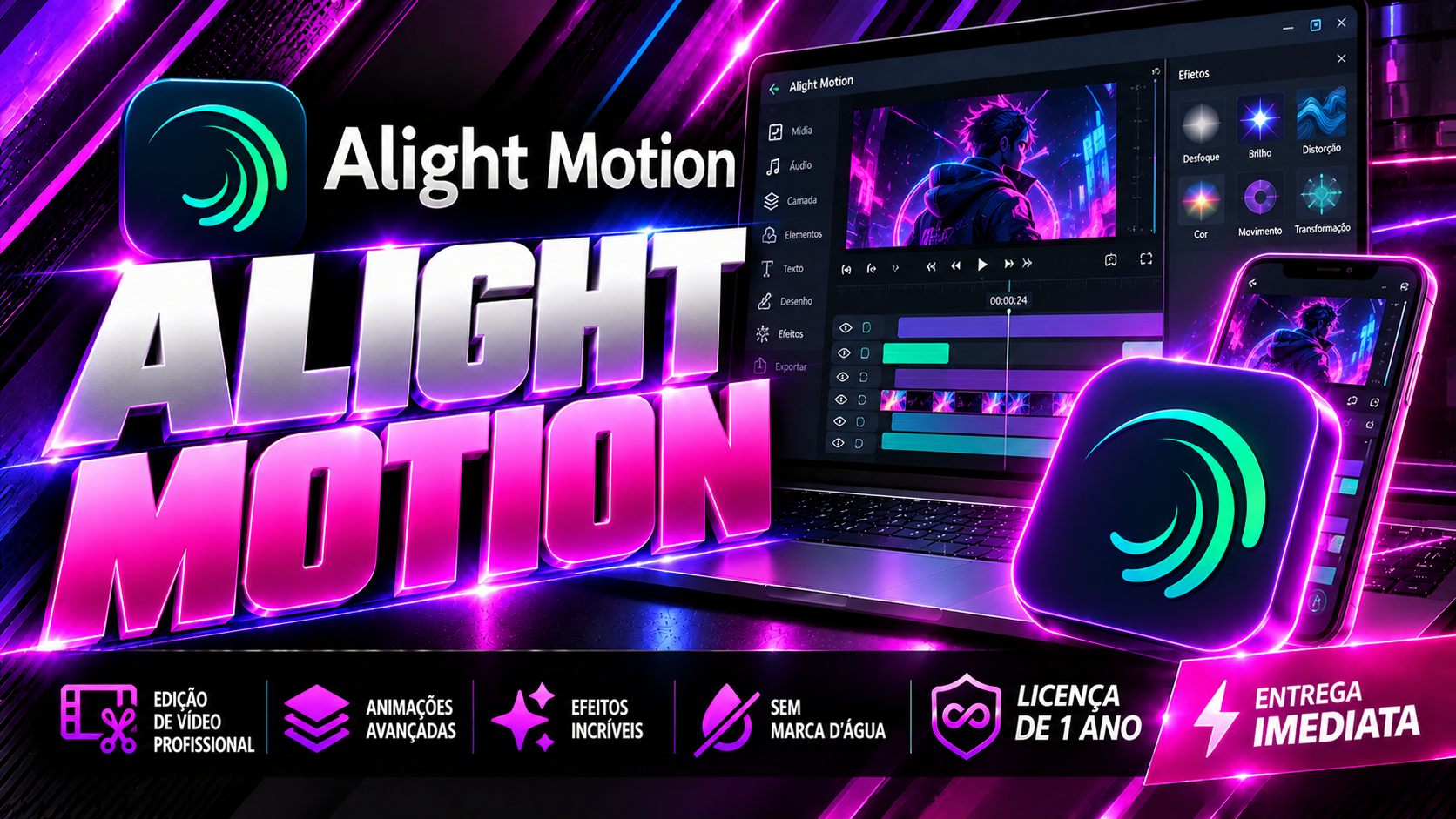 Alight Motion - Licença Digital por Assinatura