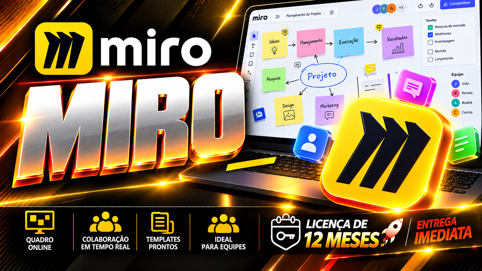 Miro 12 Meses - Licença Digital por Assinatura