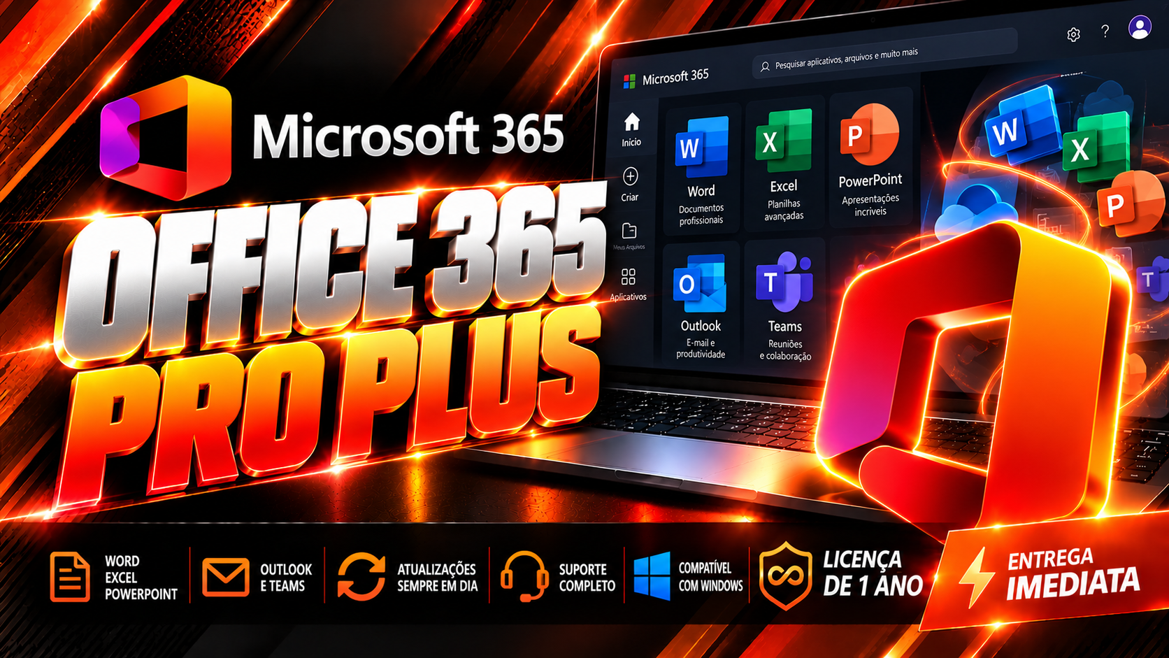 Office 365 Pro Plus 1 Ano - Licença Digital por Assinatura