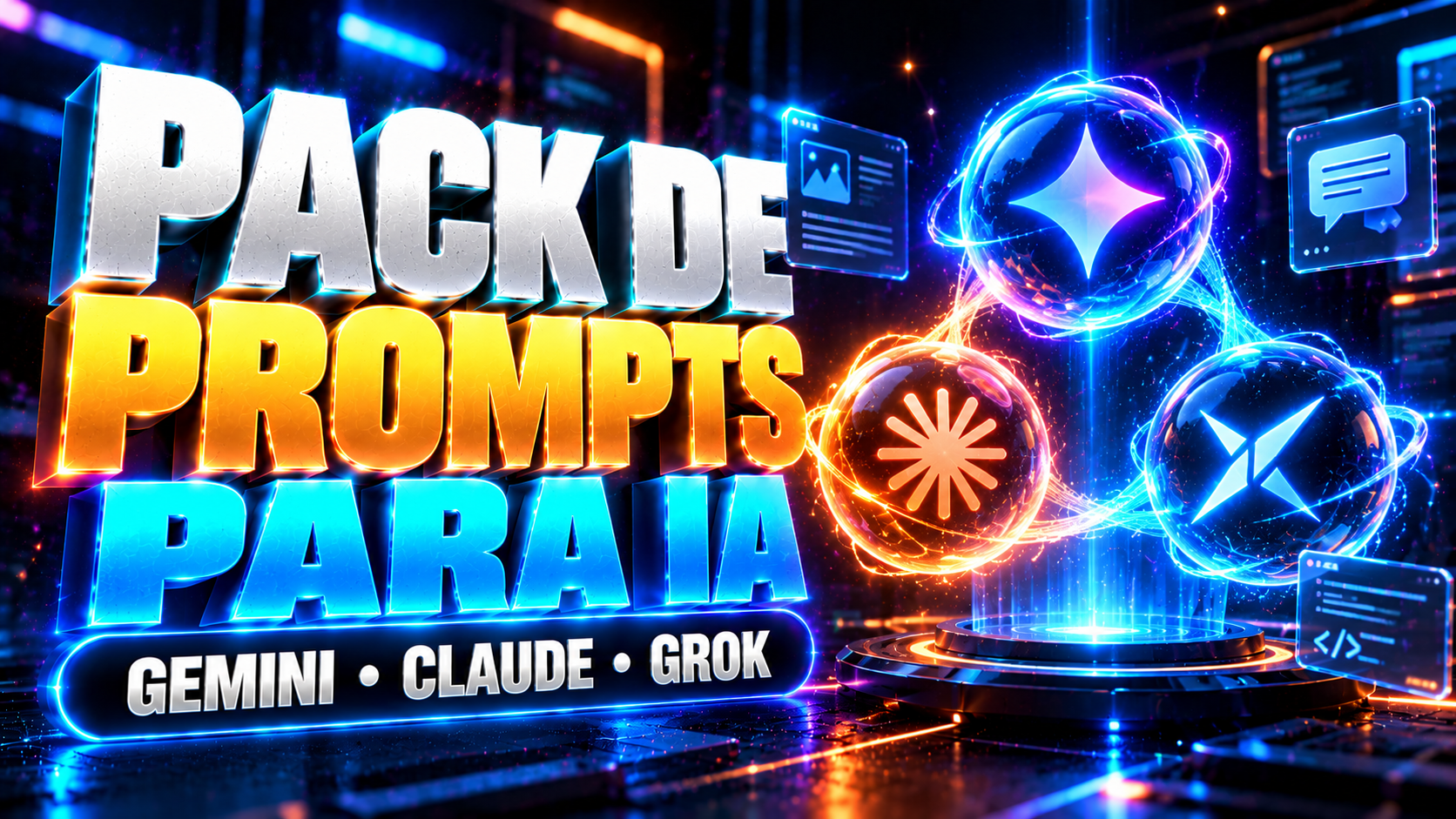 Pack de Prompts para Gemini, Claude e Grok | Criação com IA
