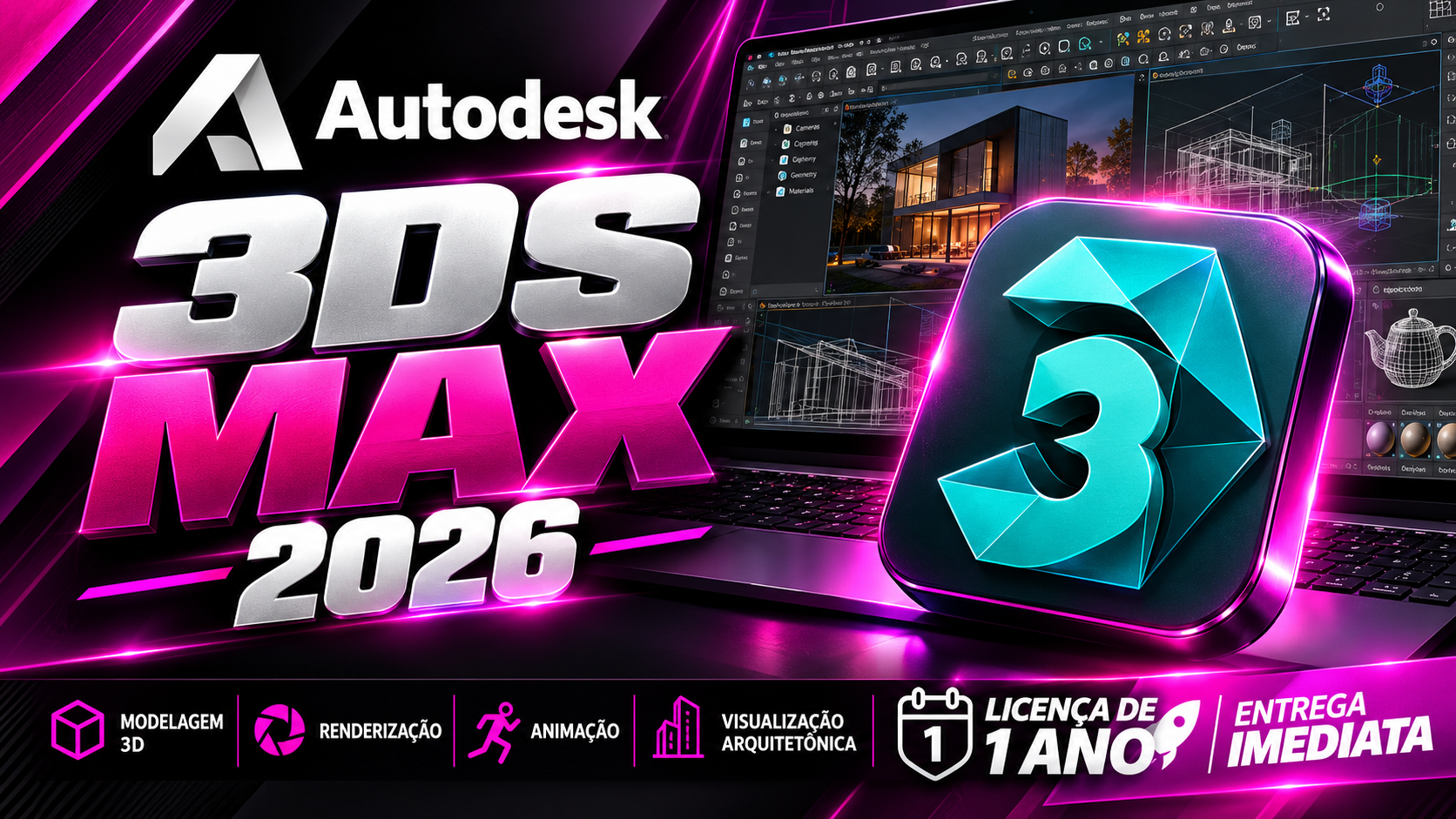 Autodesk 3ds Max - Licença Digital por Assinatura