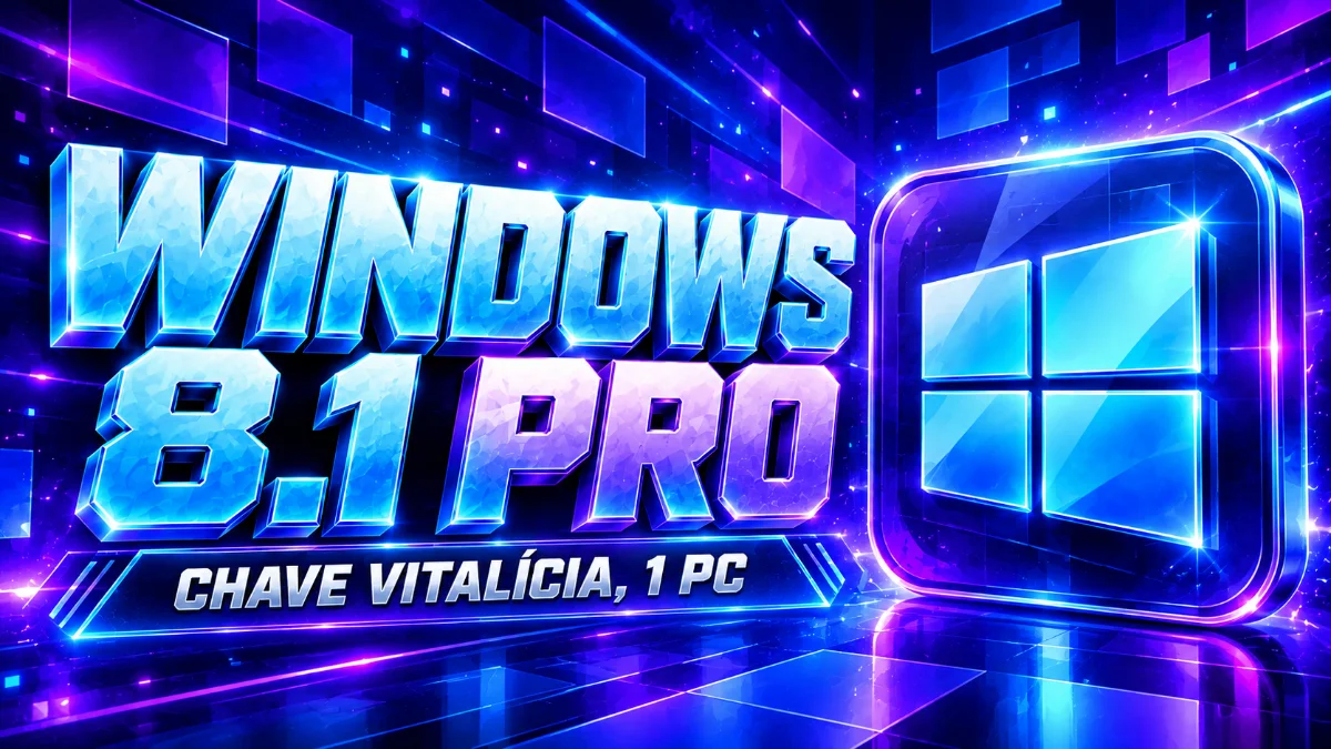 Windows 8.1 Pro - Chave Vitalícia (1 PC)